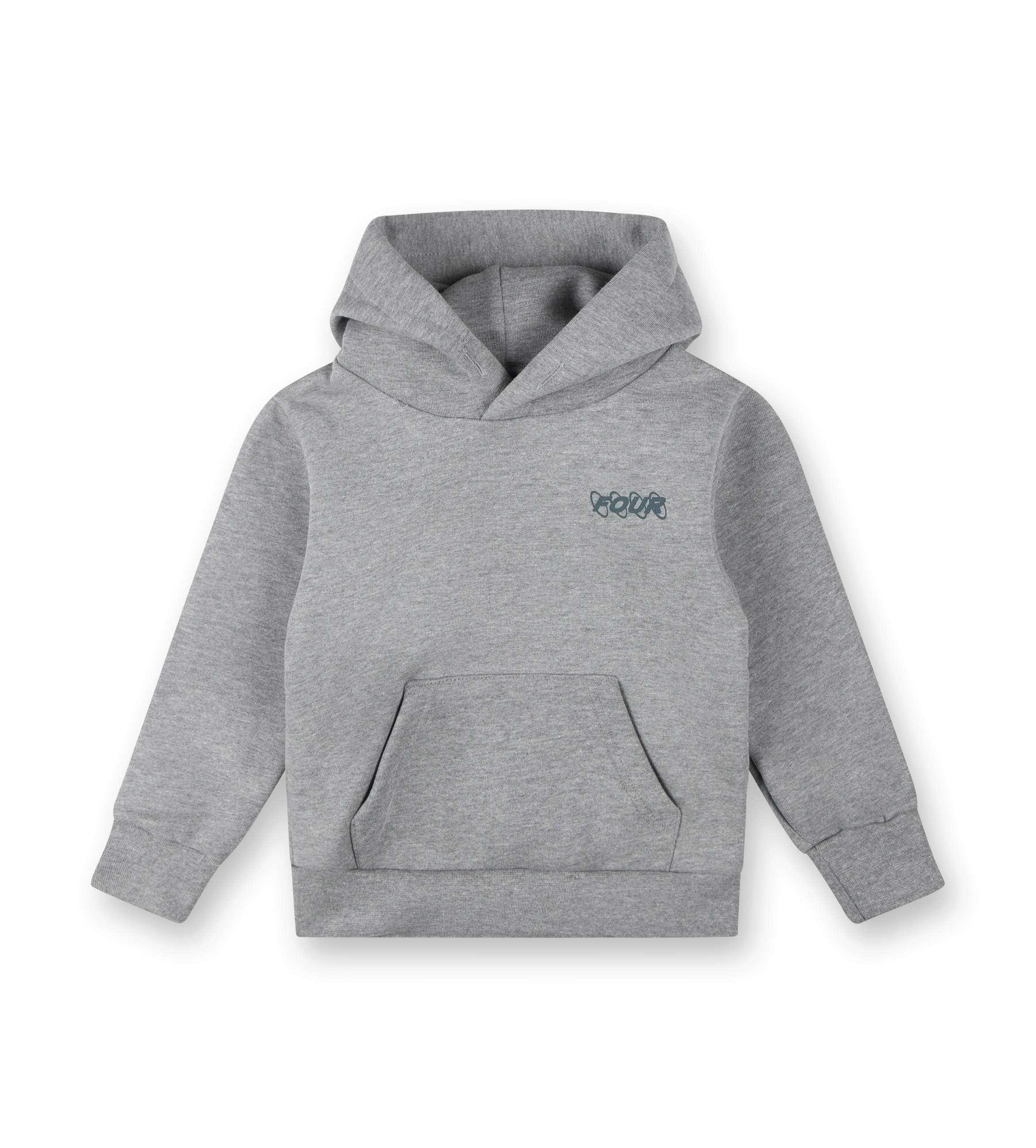 Green Circles Logo Hoodie Grey Melange