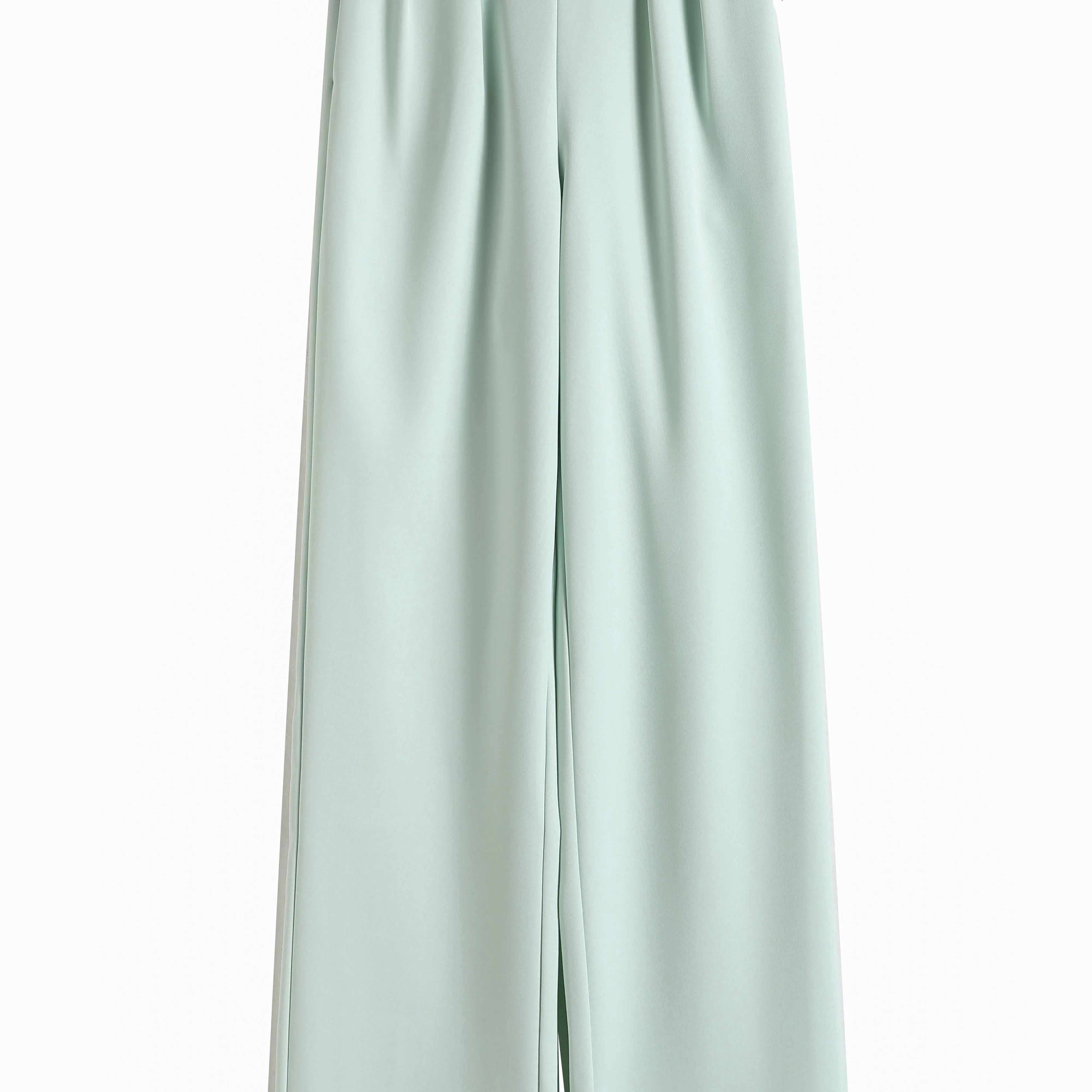 High-Waisted Niche Straight Leg Floor-Length Thin Design Pants