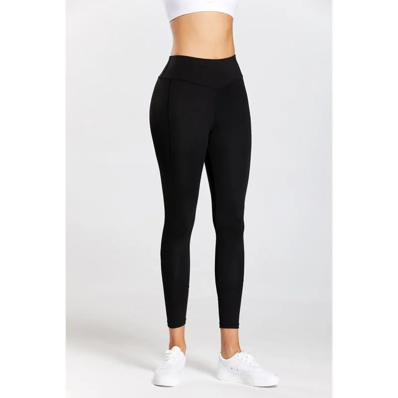 High-Waisted Quick-Drying Yoga Tight-Fitting Elasticity Running Cropped Hip-Hugging Peach Skin Sports Leggings