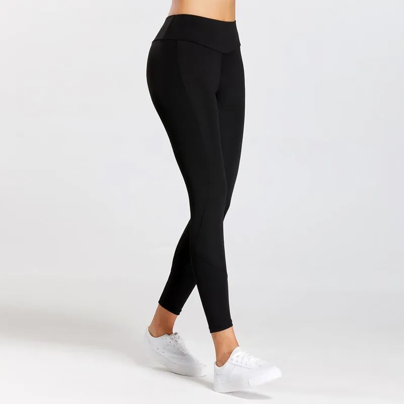 High-Waisted Quick-Drying Yoga Tight-Fitting Elasticity Running Cropped Hip-Hugging Peach Skin Sports Leggings