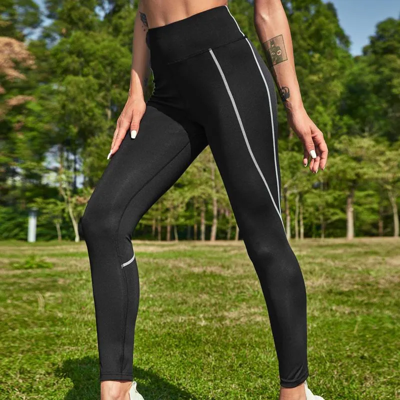 High-Waisted Yoga Tight-Fitting Elasticity Slimming Fitness Sports Leggings