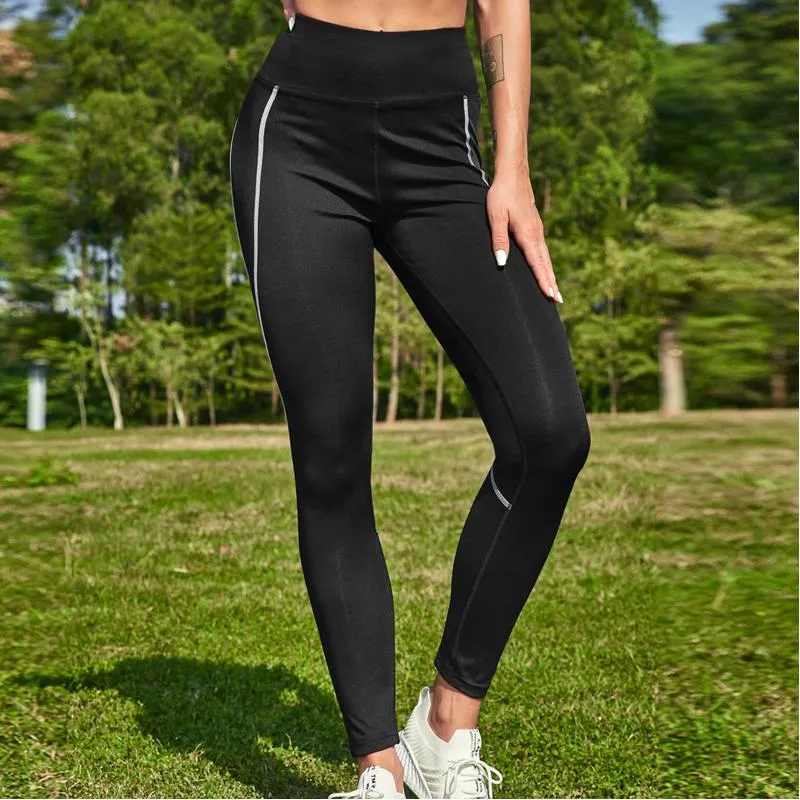 High-Waisted Yoga Tight-Fitting Elasticity Slimming Fitness Sports Leggings