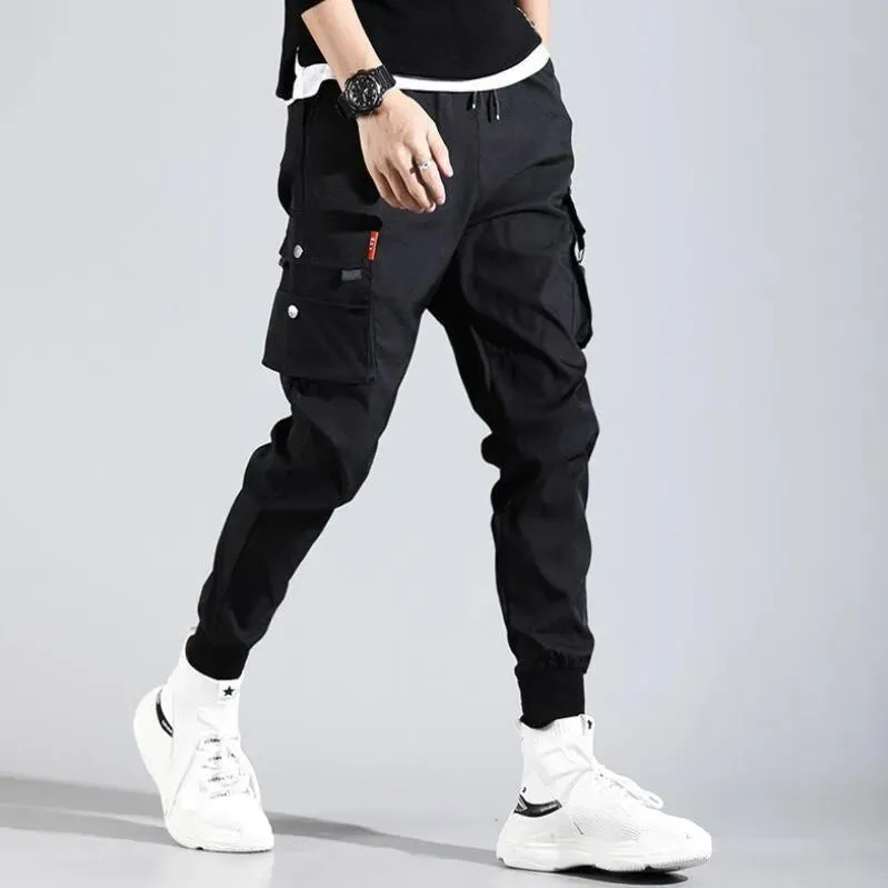 Hip Hop Men Pantalones Hombre High Street Kpop Casual Cargo Pants Many Pockets Joggers Modis Streetwear Trousers Harajuku For Men