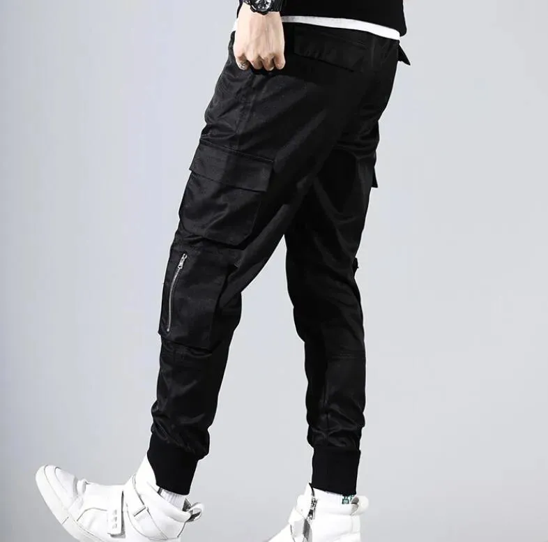 Hip Hop Men Pantalones Hombre High Street Kpop Casual Cargo Pants Many Pockets Joggers Modis Streetwear Trousers Harajuku For Men