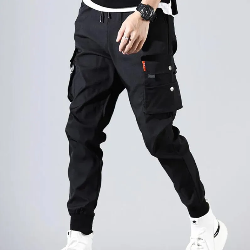 Hip Hop Men Pantalones Hombre High Street Kpop Casual Cargo Pants Many Pockets Joggers Modis Streetwear Trousers Harajuku For Men