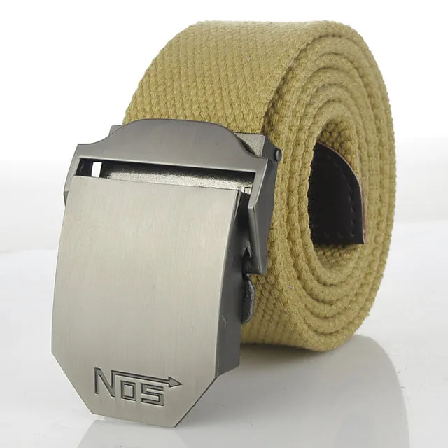 Hot male tactical belt Top quality 4 mm thick 3.8 cm wide canvas belt For men NO5 Automatic buckle Man extended 160 cm belts