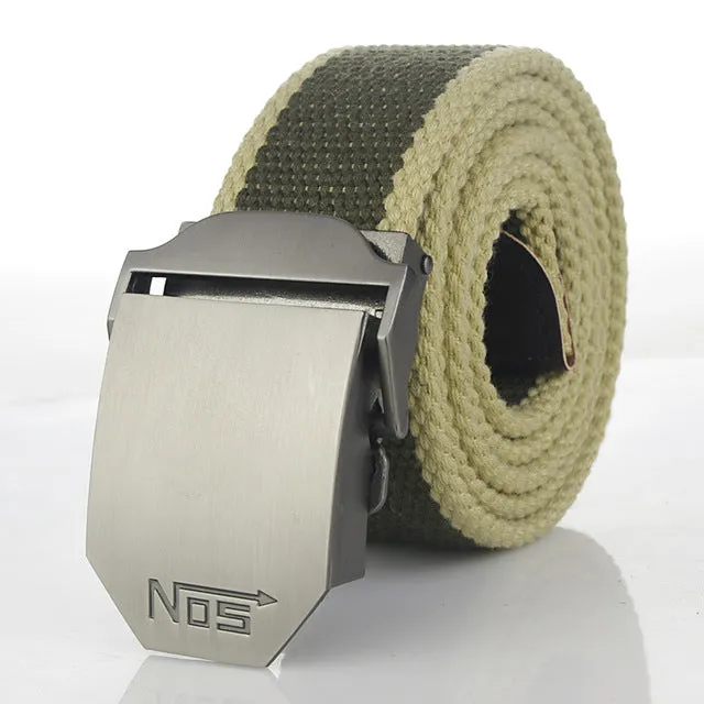 Hot male tactical belt Top quality 4 mm thick 3.8 cm wide canvas belt For men NO5 Automatic buckle Man extended 160 cm belts