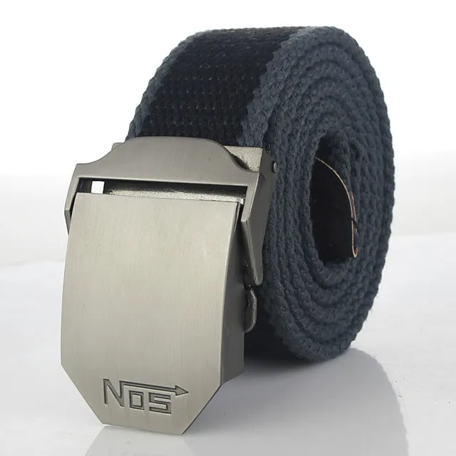 Hot male tactical belt Top quality 4 mm thick 3.8 cm wide canvas belt For men NO5 Automatic buckle Man extended 160 cm belts