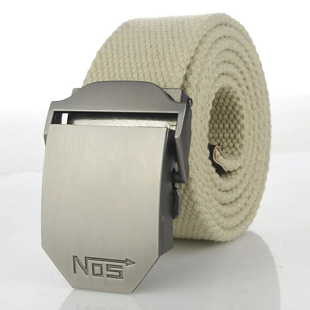 Hot male tactical belt Top quality 4 mm thick 3.8 cm wide canvas belt For men NO5 Automatic buckle Man extended 160 cm belts