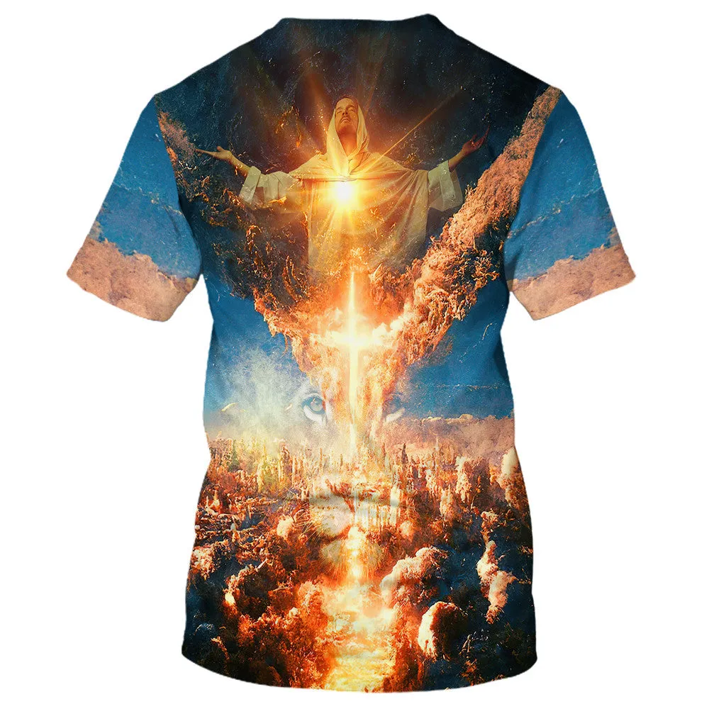 Jesus Put Out His Hands 3d All Over Print Shirt - Christian 3d Shirts For Men Women