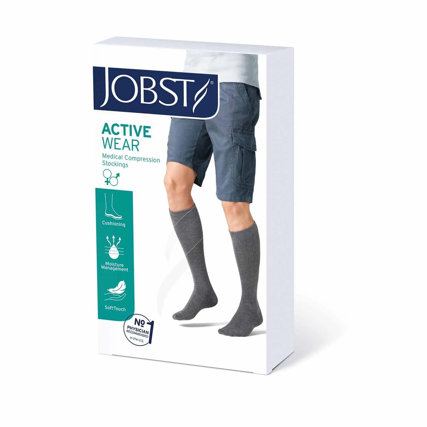 JOBST Activewear Knee High 15-20 mmHg Closed Toe Compression Stockings