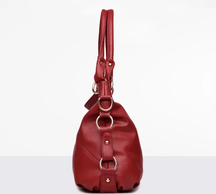 Leather tassel soft leather shoulder bag