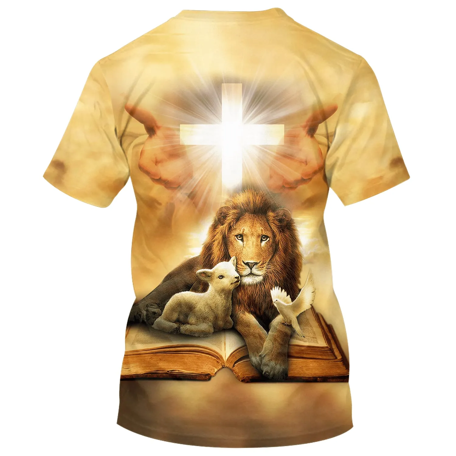 Lion Lamb And Dove 3d All Over Print Shirt - Christian 3d Shirts For Men Women