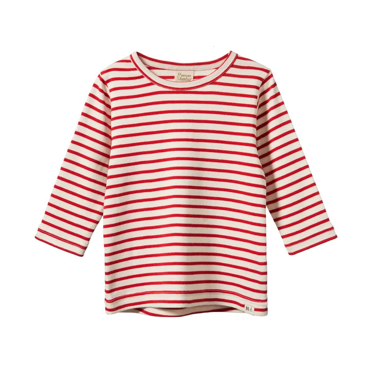 Long Sleeve River Tee - Red Sailor Stripe