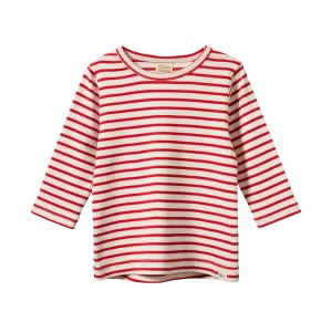 Long Sleeve River Tee - Red Sailor Stripe