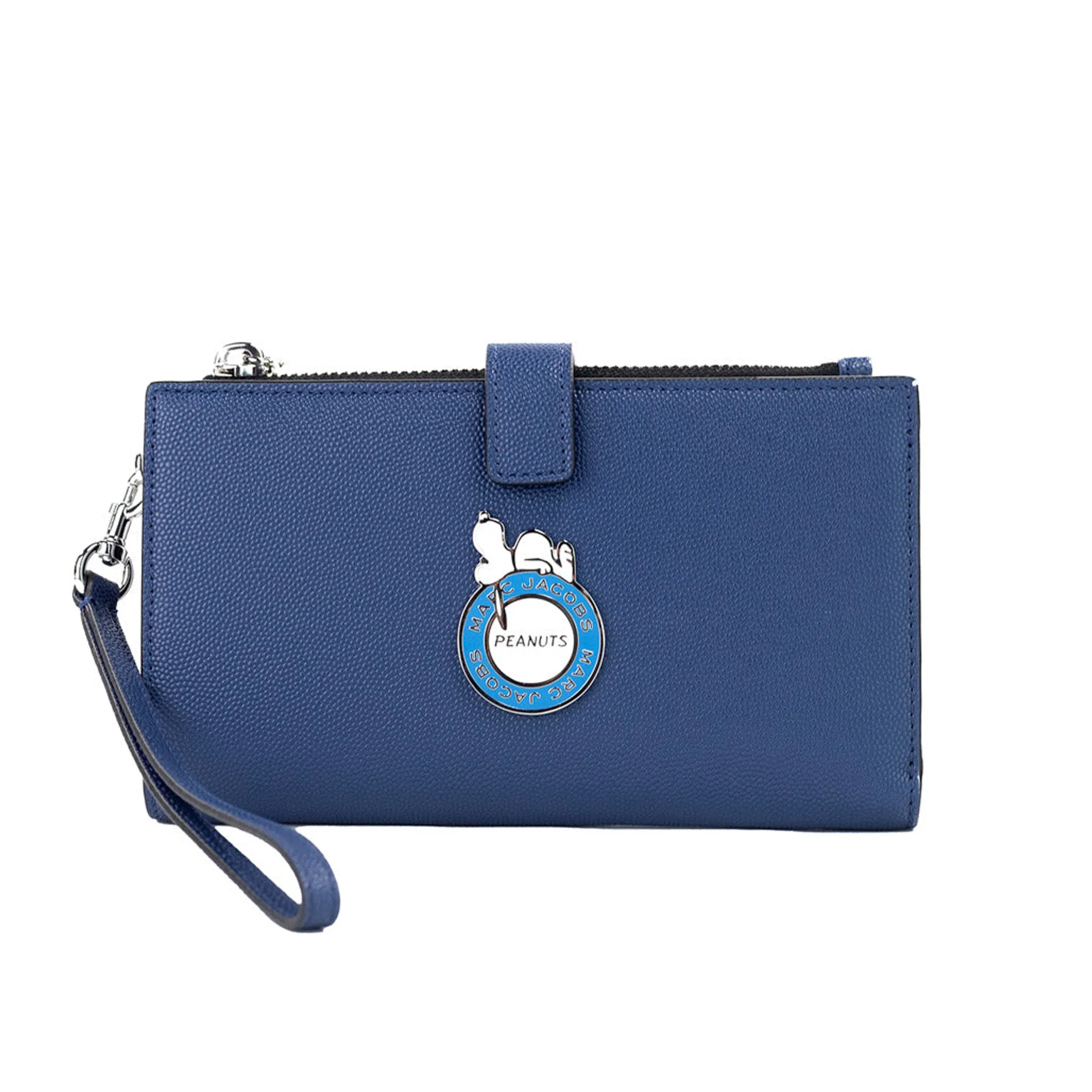 Marc Jacobs X Peanuts Blue Leather Snoopy Wristlet Wallet