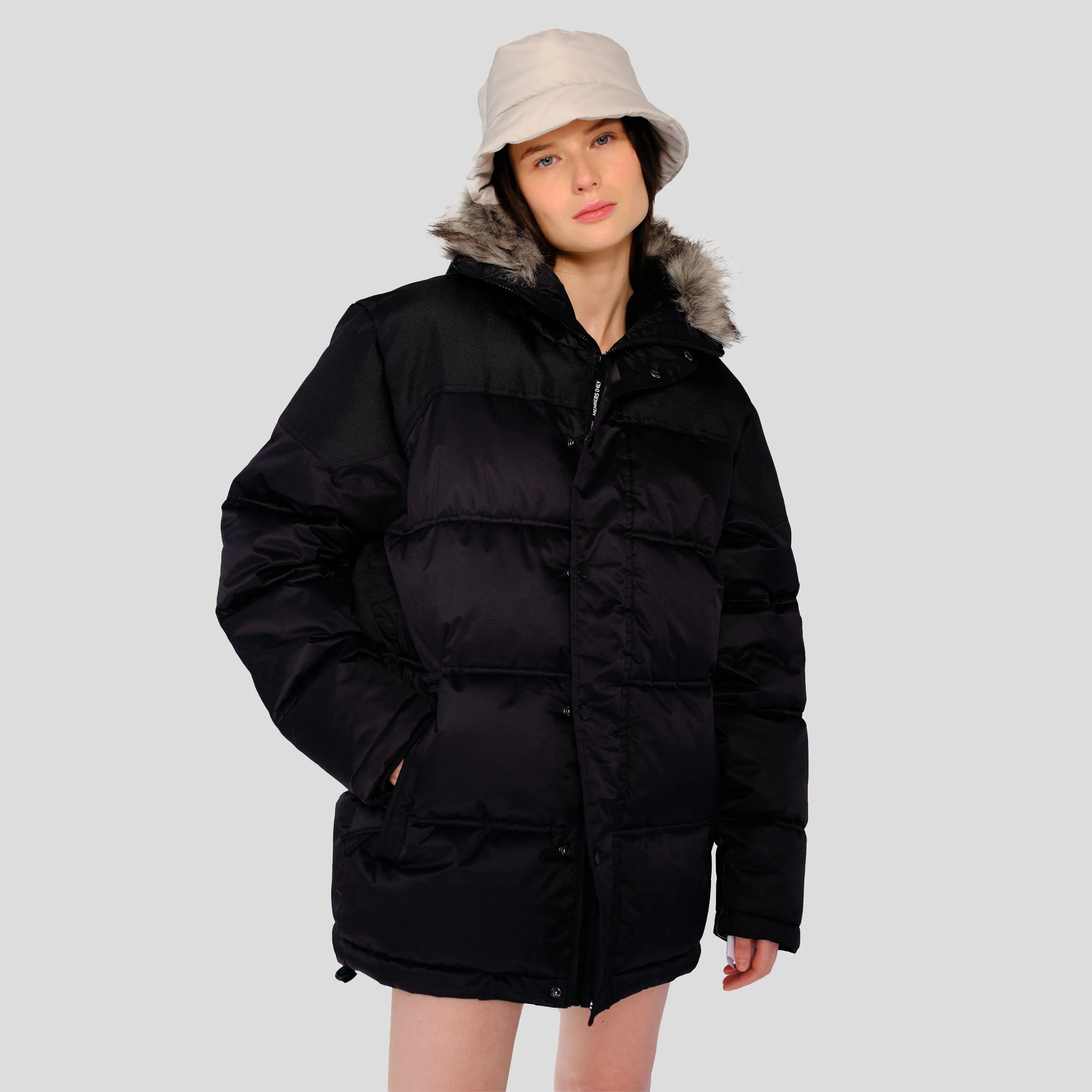 Members Only Women's Heavy Snorkel Oversized Jacket