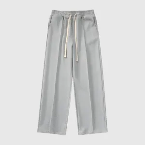 Men's Casual Pleat Stitching Loose Wide Straight Leg Pants