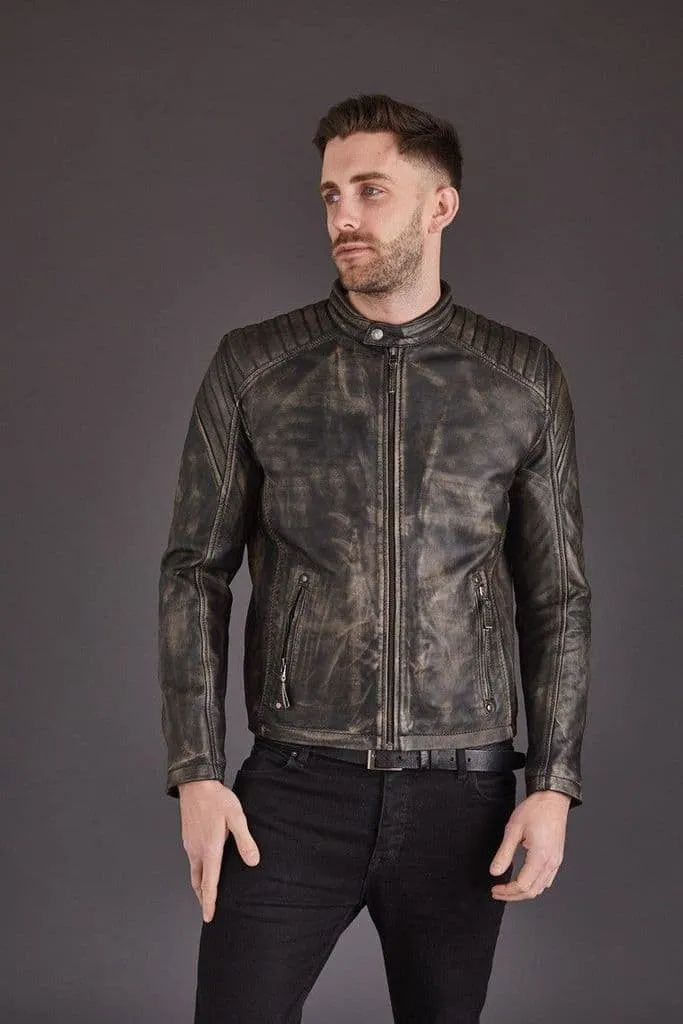 Men's Vintage Style Biker Leather Jacket