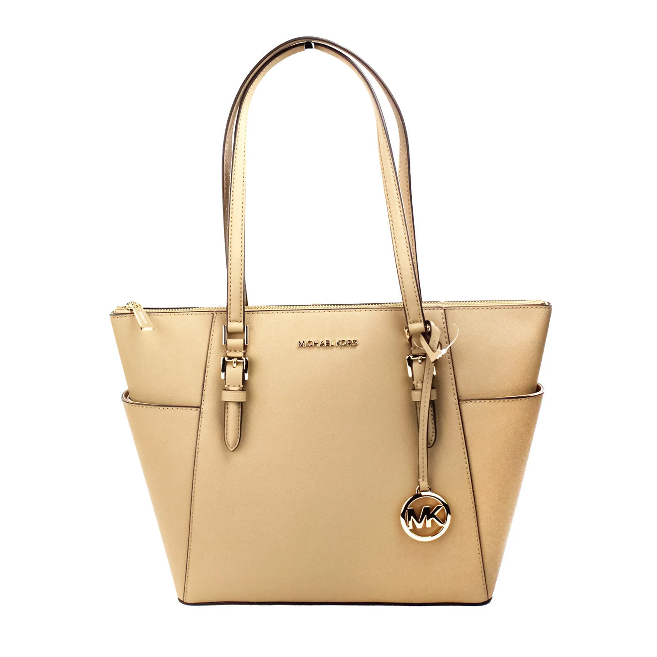 Michael Kors Charlotte Camel Large Top Zip Tote