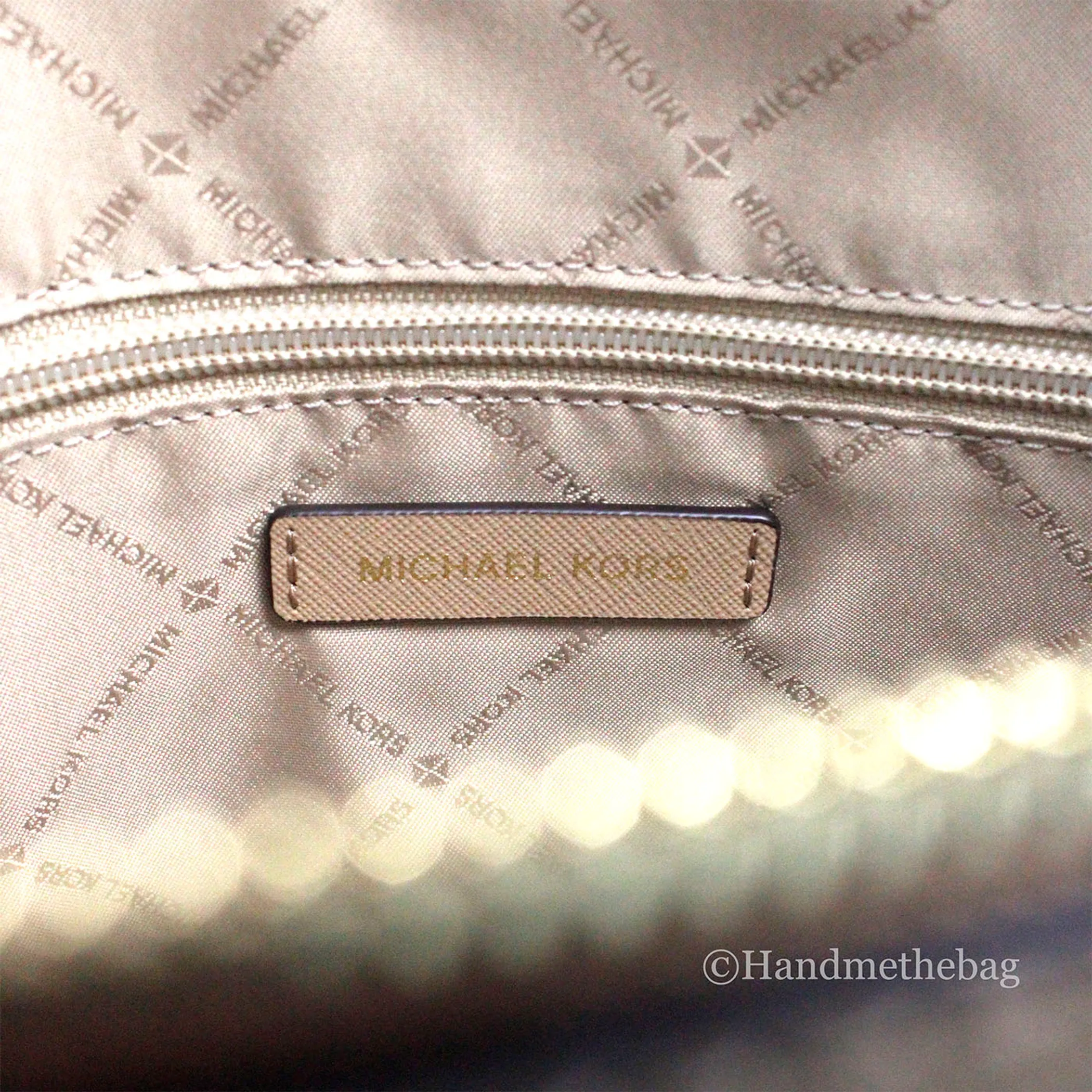 Michael Kors Charlotte Camel Large Top Zip Tote