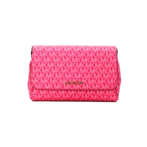 Michael Kors Jet Set Medium Electric Pink Convertible Pouchette