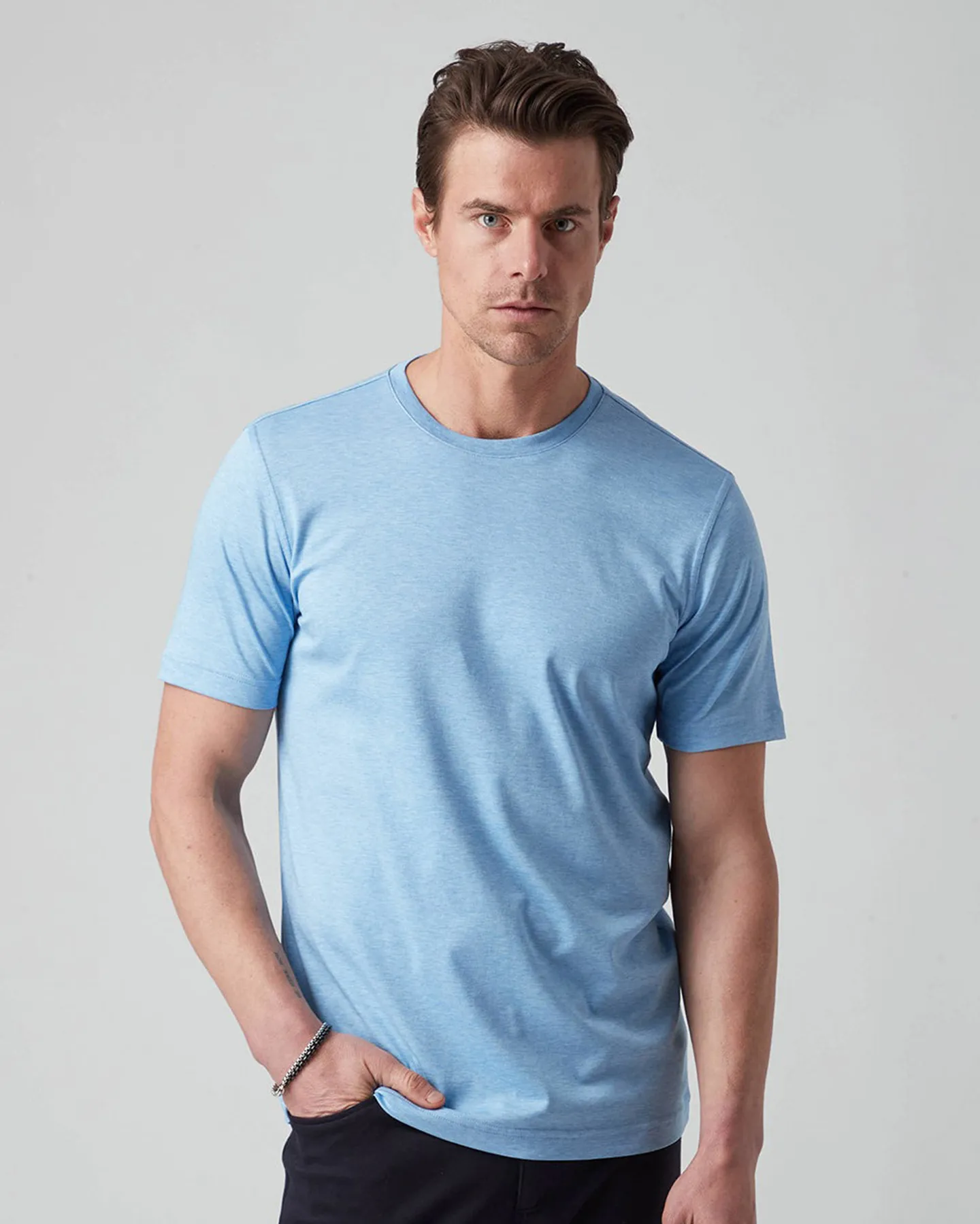 MUST HAVE AQUA CREW NECK T-SHIRT - WATER