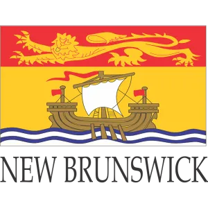 New Brunswick Embroidered Flag Badge