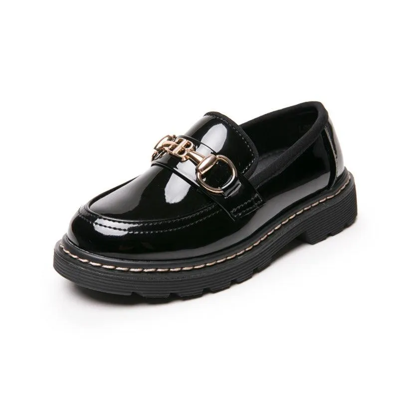 New Korean Black British Style Casual Shoes