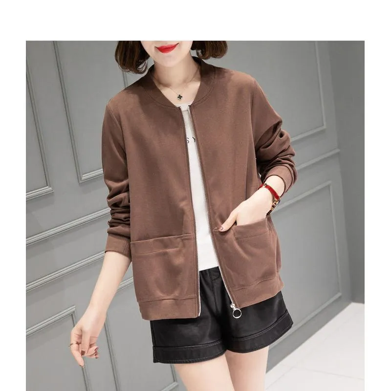 Open Front Loose Fit Stand-Up Collar Utility Jacket