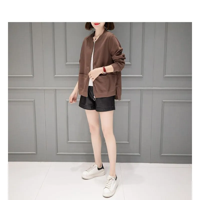 Open Front Loose Fit Stand-Up Collar Utility Jacket