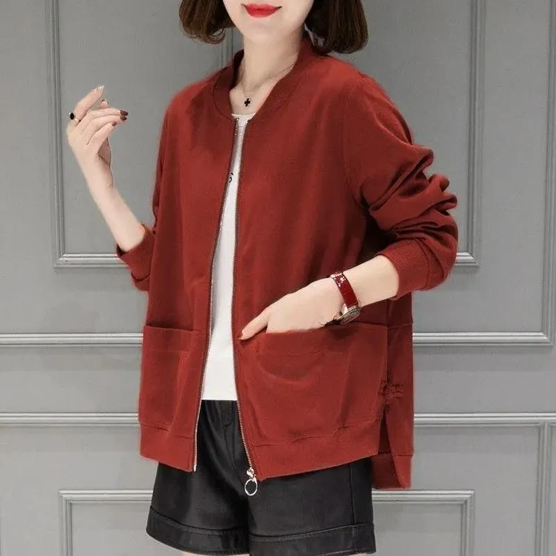 Open Front Loose Fit Stand-Up Collar Utility Jacket