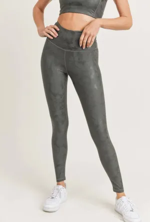 Overlay Metallic Print Legging