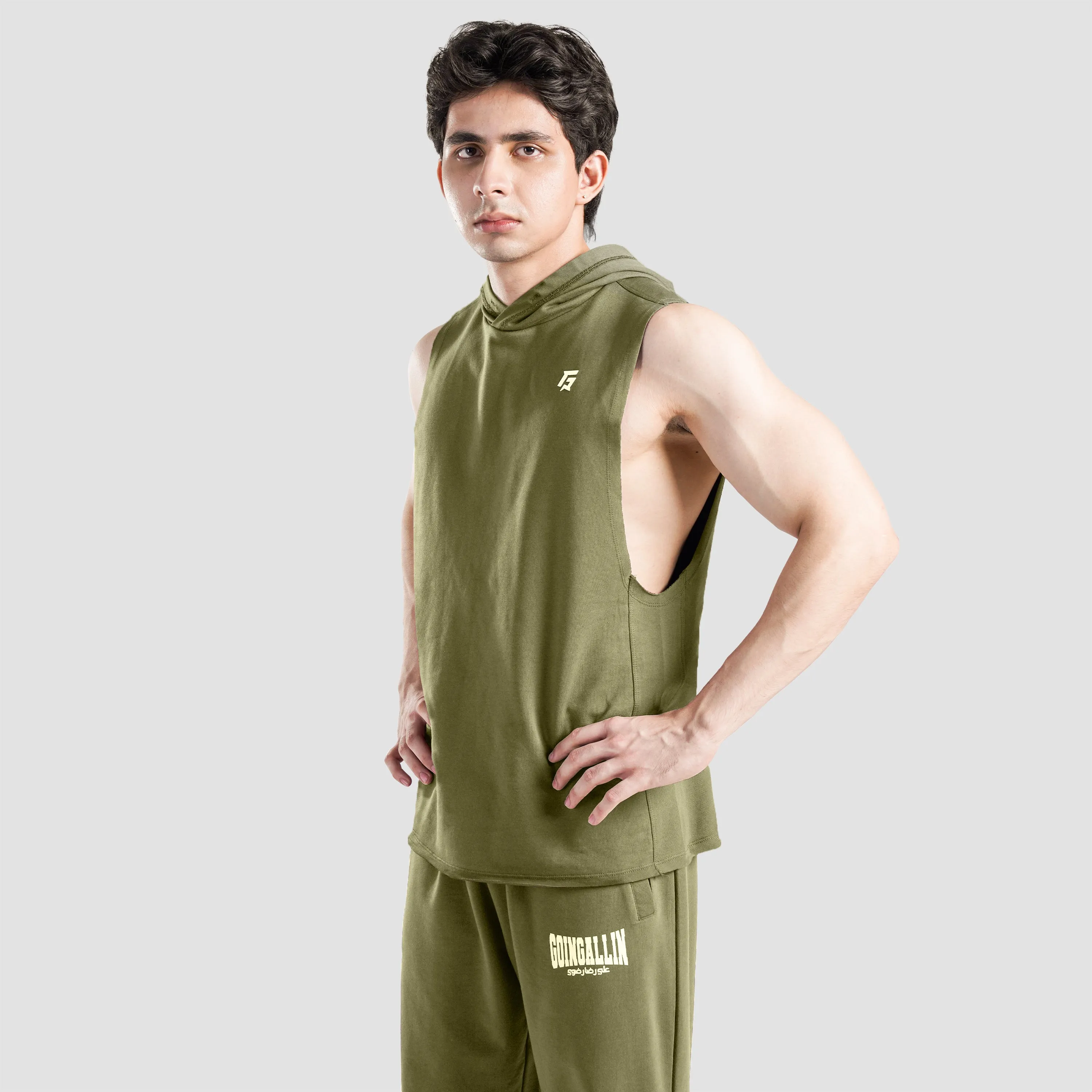 Perform Hooded Tank (Olive)