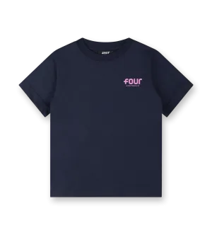 Pink Logo T-shirt Marine Blue