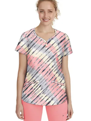 Premiere by Healing Hands Women's Isabel Print Top | Tie Dye Wave