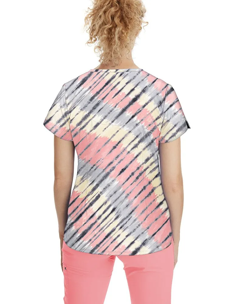 Premiere by Healing Hands Women's Isabel Print Top | Tie Dye Wave