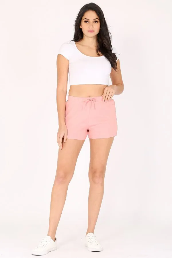 Ribbed Casual Lounge Sweat Shorts