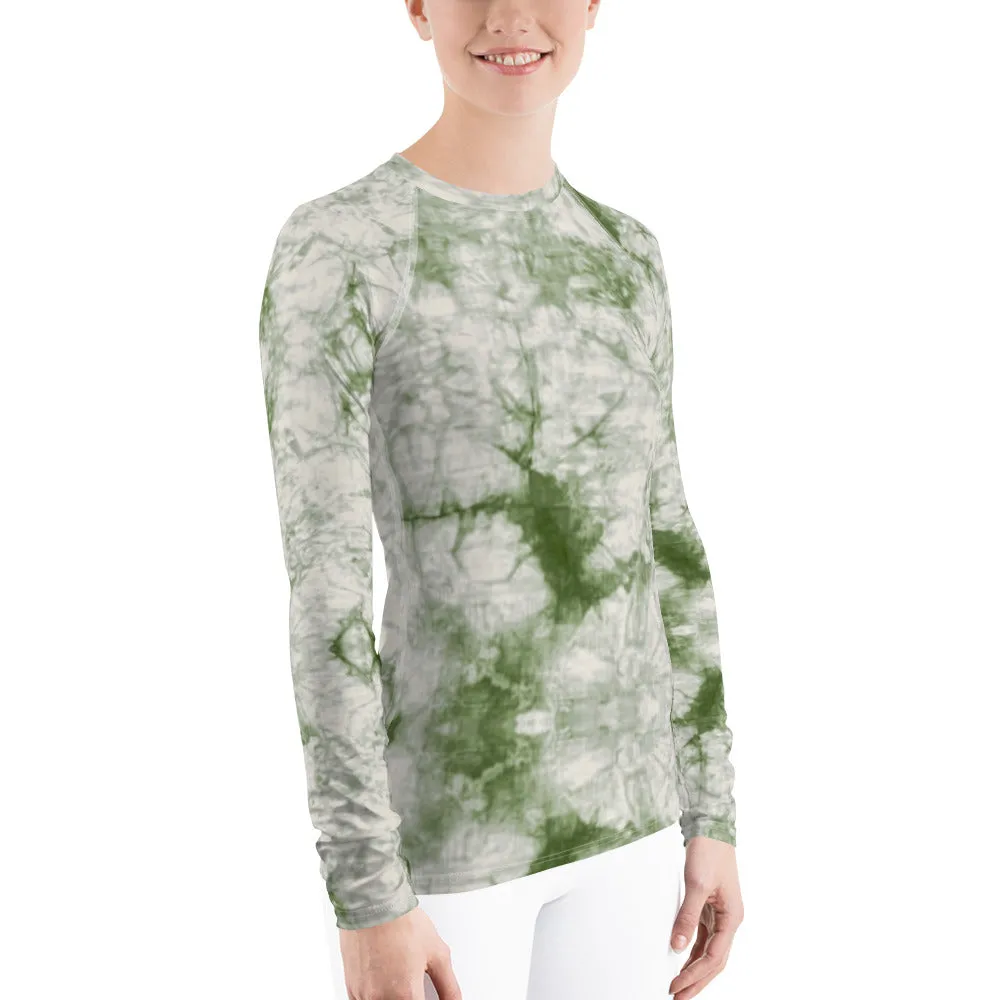 Sage Tie Dye Long Sleeve Tops