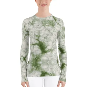 Sage Tie Dye Long Sleeve Tops