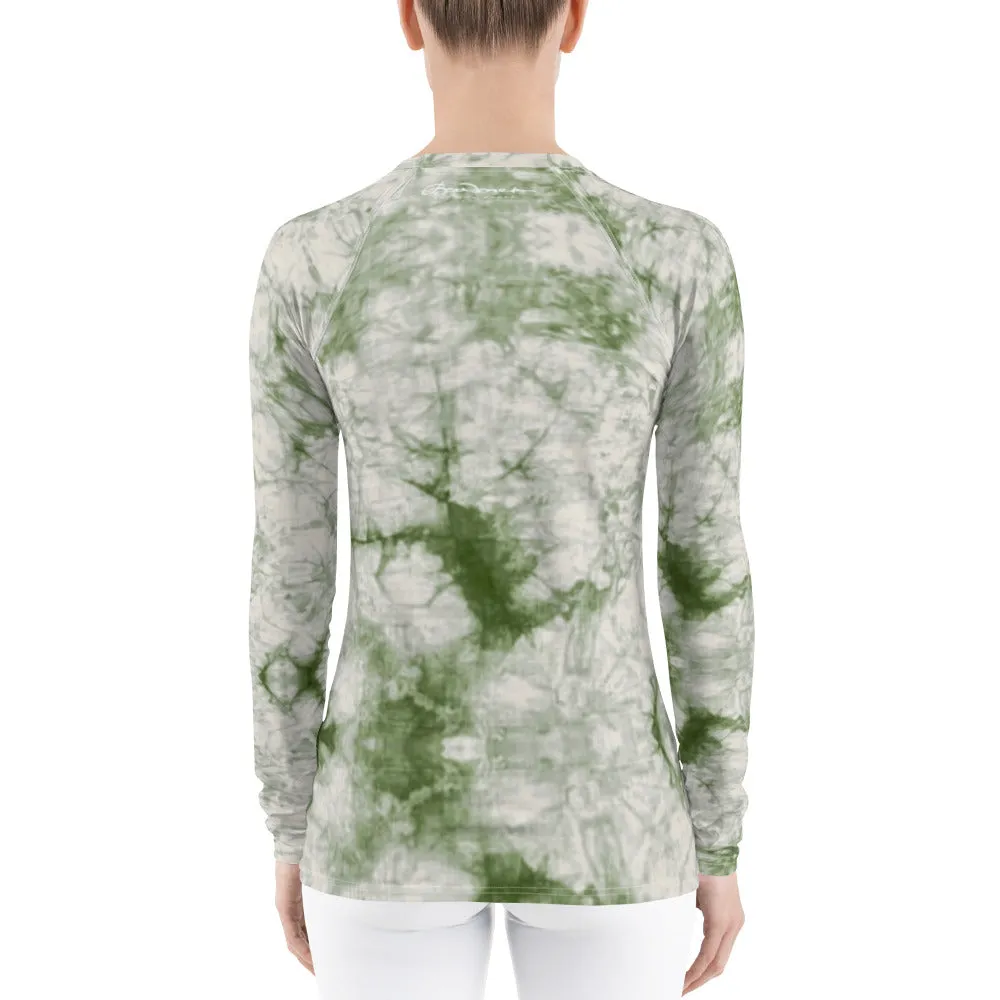 Sage Tie Dye Long Sleeve Tops