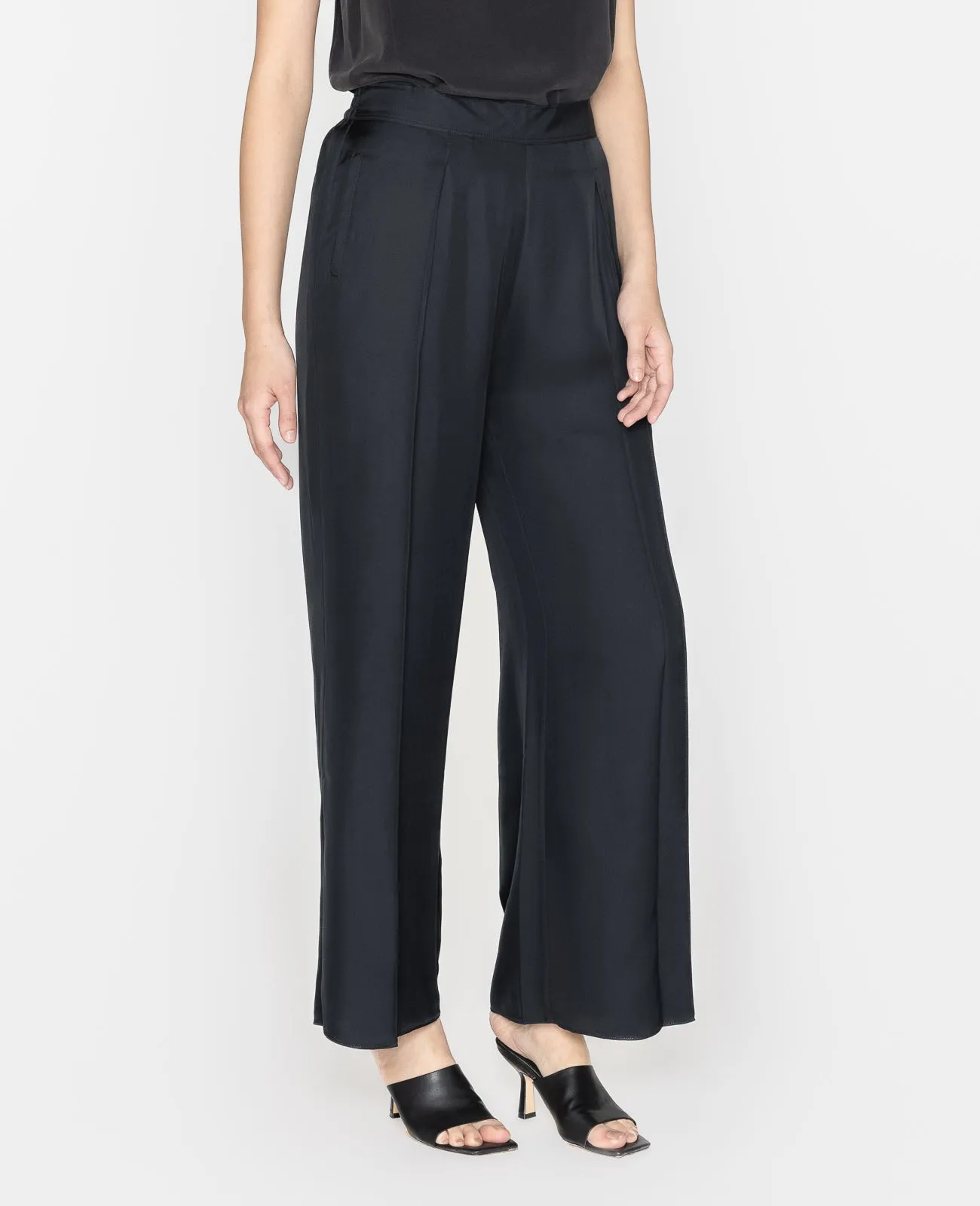 Silk Pleated Pants