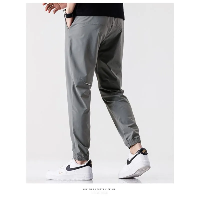 Silky Cropped Thickness Tapered Quick-Drying Pants