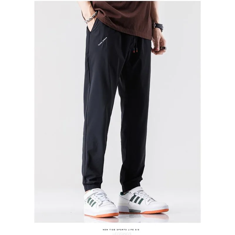 Silky Cropped Thickness Tapered Quick-Drying Pants