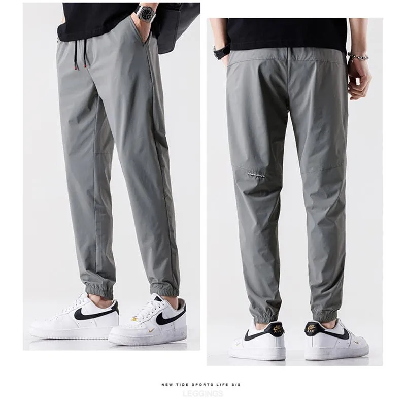 Silky Cropped Thickness Tapered Quick-Drying Pants