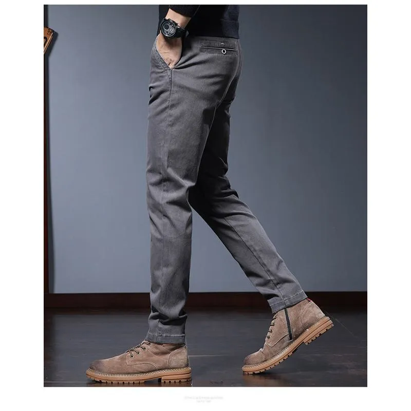 Slim-Fit Straight Daily Versatile Elasticity Business Pants