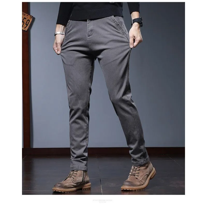 Slim-Fit Straight Daily Versatile Elasticity Business Pants