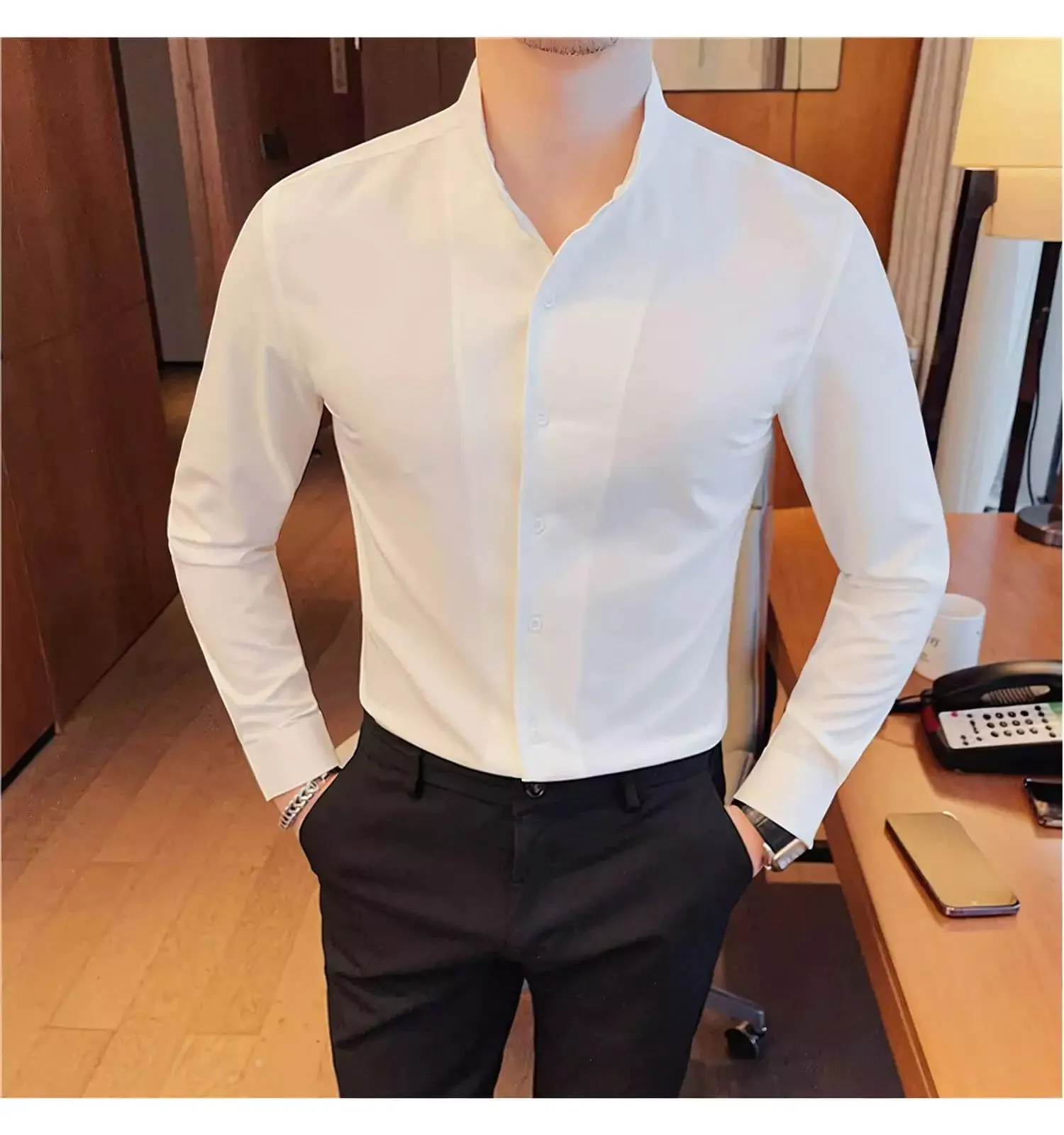 Slim Fit Tuxedo Shirt