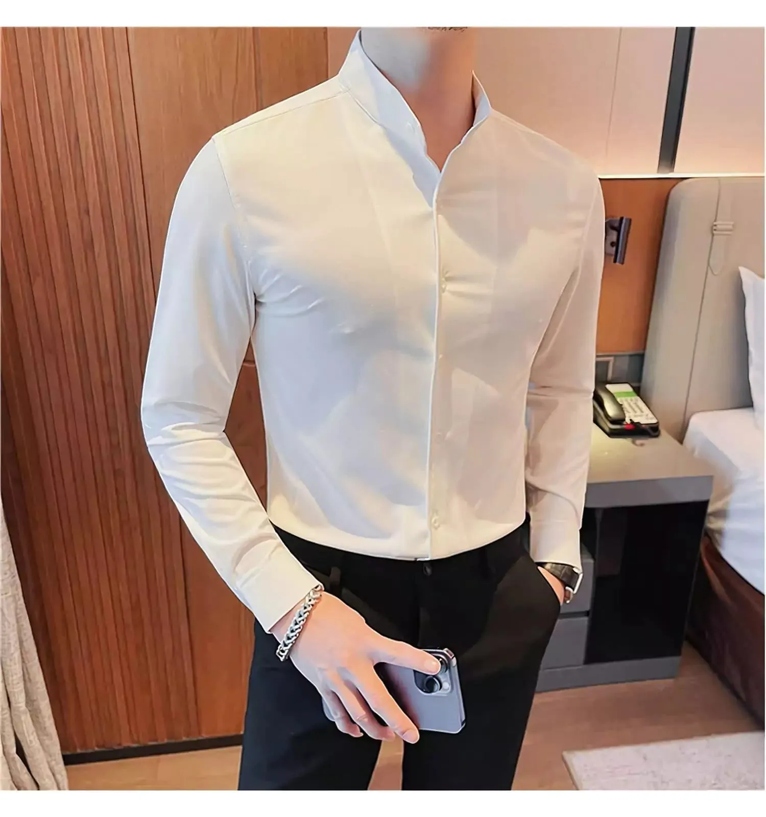 Slim Fit Tuxedo Shirt