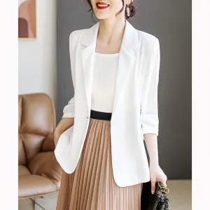 Slim-Fit White Chic Blazer